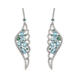 Ohrstecker - BOCCADAMO OR607 - 925/- Silber rhodiniert, Zirkonia Blau