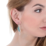 Ohrstecker - BOCCADAMO OR607 - 925/- Silber rhodiniert, Zirkonia Blau