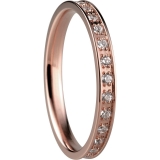 Damenring - BERING 520-30-X4_552-36-X1_556-37-X1 - Edelstahl Rosé vergoldet, Zir