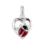 Anhänger - Kesef 6260 - 925/- Silber, Lack, Marienkäfer