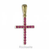 Anhänger - Kesef 1732 - 333/- Gelbgold, Zirkonia, Kreuz