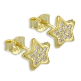 Ohrstecker - Kesef 2214 - 333/- Gelbgold, Zirkonia Weiß
