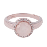 Damenring - Bronzallure WSBZ00352R-18 - Bronze Rosé vergoldet, Rosenquarz