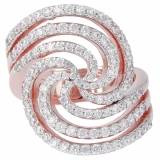 Damenring - Bronzallure WSBZ00778WR-16 - Bronze Rosé vergoldet, Zirkonia