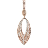 Kette mit Anhänger - BOCCADAMO GR628RS - 925/- Silber vergoldet Bicolor