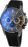 Herrenuhr - Jacques Lemans 1-1799O - Chronograph, Stahl IP Grau