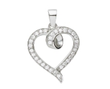 Anhänger - Gerry Eder 21.0015S - 925/- Silber, Zirkonia, Herz