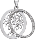 Anhänger - Gerry Eder 21.EX905 - 925/- Silber, Zirkonia, Lebensbaum