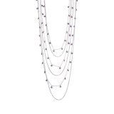 Collier - BOCCADAMO GR717 - 925/- Silber rhodiniert, Amethyst