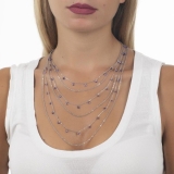 Collier - BOCCADAMO GR717 - 925/- Silber rhodiniert, Amethyst