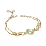 Armkette/Anker - BOCCADAMO XBR721D - 925/- Silber Gelb vergoldet, Zirkonia