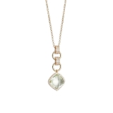Kette mit Anhänger - BOCCADAMO XGR430D - Bronze Gelb vergoldet, Swarovski
