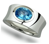 Damenring - Fritsch Sterling 00289 - 925/- Silber, Topas