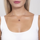 Kette mit Anhänger - BOCCADAMO CDGR04 - Bronze Rosé vergoldet, Swarovski