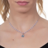 Kette mit Anhänger - BOCCADAMO IKGR25 - Bronze rhodiniert, Kristall