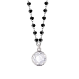 Kette mit Anhänger - BOCCADAMO IKGR27 - Bronze rhodiniert, Kristall