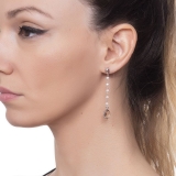 Ohrstecker - BOCCADAMO IKOR26 - Bronze rhodiniert, Weißgold