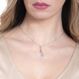 Collier - BOCCADAMO SEGR01 - 925/- Silber vergoldet Bicolor, Perlmutt/Zirkonia