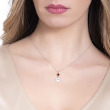 Collier - BOCCADAMO SEGR04 - 925/- Silber vergoldet Bicolor, Perlmutt/Zirkonia