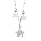 Collier - BOCCADAMO SEGR07 - 925/- Silber rhodiniert, Perlmutt/Zirkonia