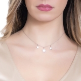 Collier - BOCCADAMO SEGR07 - 925/- Silber rhodiniert, Perlmutt/Zirkonia