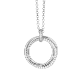 Kette mit Anhänger - BOCCADAMO GR727 - 925/- Silber rhodiniert, Zirkonia