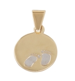 Anhänger - Gerry Eder 22.0093 - 585/- Gold Bicolor, ohne Stein, Babyfüsse