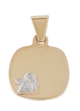 Anhänger - Gerry Eder 22.0095 - 585/- Gold Bicolor, ohne Stein, Schutzengel