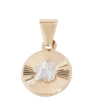 Anhänger - Gerry Eder 22.0096 - 585/- Gold Bicolor, ohne Stein, Schutzengel