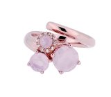 Damenring - Bronzallure WSBZ00700R-14 - Bronze Rosé vergoldet, Quarz