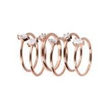 Damenring - Bronzallure WSBZ01801W-14 - Bronze Rosé vergoldet, Zirkonia
