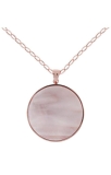 Kette mit Anhänger - Bronzallure WSBZ00708PM-DC - Bronze Rosé vergoldet, Perlmut