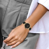 Damenuhr - Jacques Lemans 1-1999C - Quarz, Stahl IP Gold