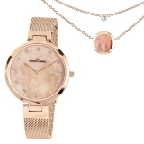 Uhren-Schmuck-Set - Jacques Lemans 1-2001H-SET - Quarz, Stahl IP Rosé