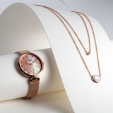 Uhren-Schmuck-Set - Jacques Lemans 1-2001H-SET - Quarz, Stahl IP Rosé