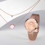 Uhren-Schmuck-Set - Jacques Lemans 1-2001H-SET - Quarz, Stahl IP Rosé