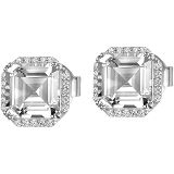 Ohrstecker - Jacques Lemans SE-O104A - 925/- Silber rhodiniert, Topas Weiß