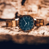 Damenuhr - LAIMER 0102 - Quarz, Holz-Stahl