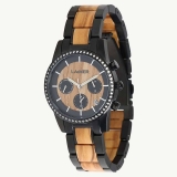 Damenuhr - LAIMER 0135 - Chronograph, Holz-Stahl
