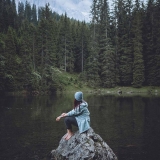 Damenuhr - LAIMER 0135 - Chronograph, Holz-Stahl