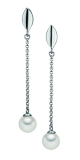 Ohrstecker - Max Fröhlich 20-214 - 925/- Silber rhodiniert, Süßwasserperle Weiß
