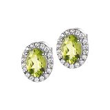 Ohrstecker - Jacques Lemans SE-O116B - 925/- Silber rhodiniert, Peridot Grün