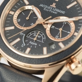Herrenuhr - Jacques Lemans 1-2115E - Chrono-Solar, Stahl IP Rosé