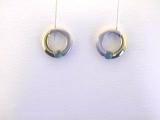 Ohrstecker - Max Fröhlich 21-247 - 333/- Gold rhodiniert, Rubin Weiß