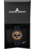 Herrenuhr - Jacques Lemans 1-2115N - Chrono-Solar, Stahl IP Blau