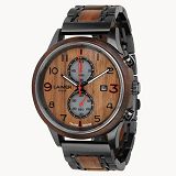 Herrenuhr - LAIMER 0175 - Chrono-Solar, Holz-Stahl