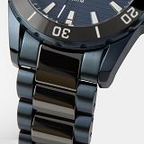 Herrenuhr - Jacques Lemans 1-2222B - Chrono-Automatik, Stahl IP Blau