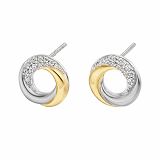 Ohrstecker - NANA KAY ST2098 - 925/- Silber vergoldet Bicolor, Zirkonia Weiß