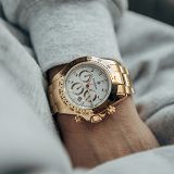 Damen-/Herrenuhr - MIYEN 1140-27-7 - Chrono-Quarz, Edelstahl