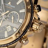 Herrenuhr - Jacques Lemans 1-2141J - Quarz, Stahl IP Gold